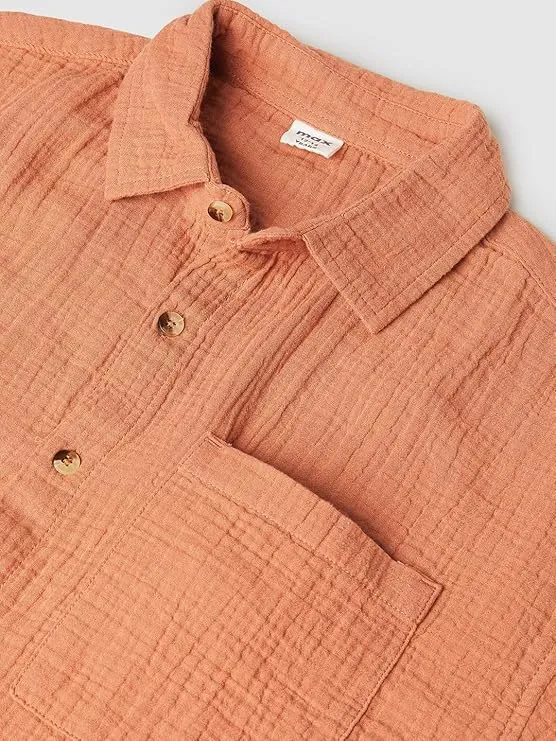 Max Boy's Solid Regular Fit Shirt